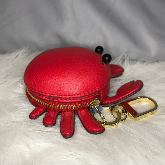 Tory Burch Crab Coin Purse Key Chain Bag Charm Rare Super Cute - Picture 4 of 10